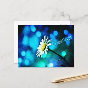 Daisy in Türkisgrüße Postkarte