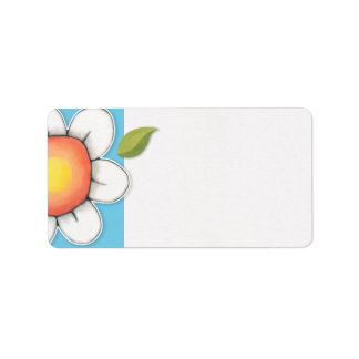 Daisy Joy Blue Address Label Adressaufkleber