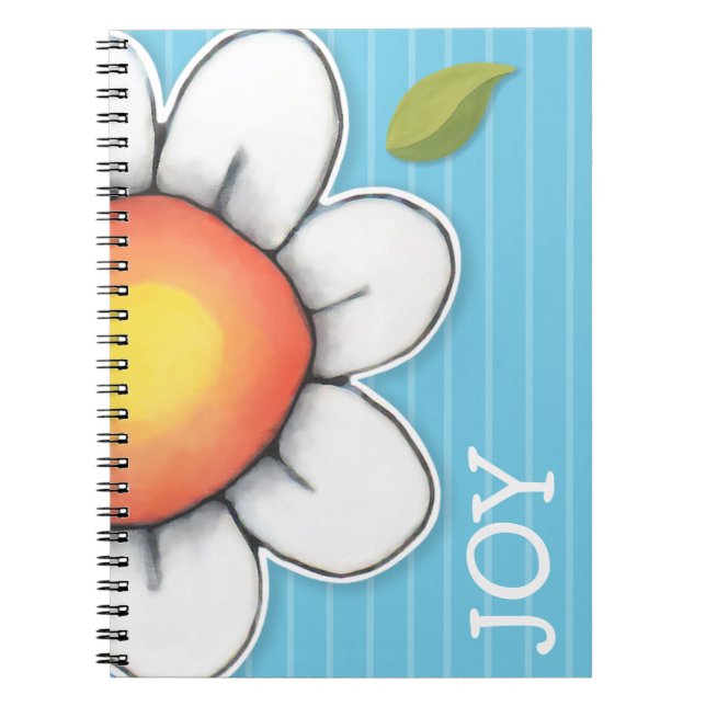 Daisy Joy Blue Notebook Notizblock (Vorderseite)