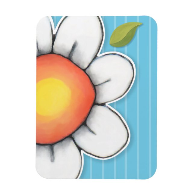 Daisy Joy blue Premium Magnet (Vertikal)