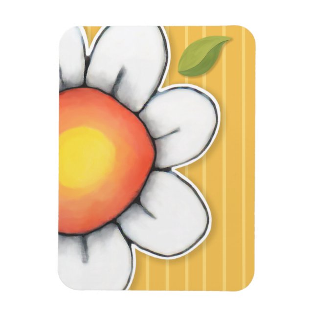 Daisy Joy gelb Premium Magnet (Vertikal)