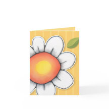 Daisy Joy gelbe Streifen Note Card