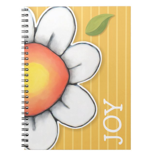Daisy Joy-gelbes Notebook Notizblock (Vorderseite)