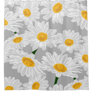 Daisy Kamillenfeld. Sommerfrühlingssommer Blume, N Duschvorhang