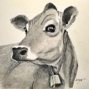 Daisy-Kuh-Grußkarte Karte