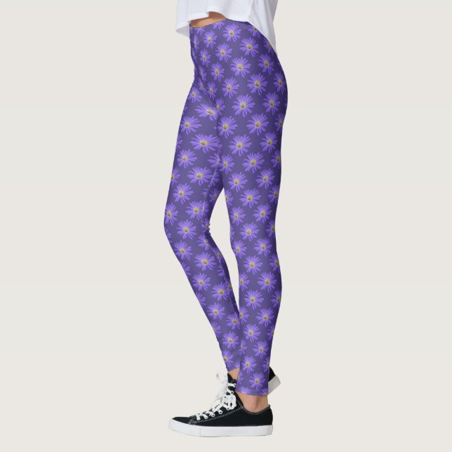 Daisy Leggings Blue Lila Daisy Blume Leggings (Links)