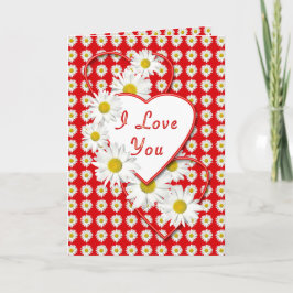 Daisy Liebe Valentine I Liebe YouCard Feiertagskarte