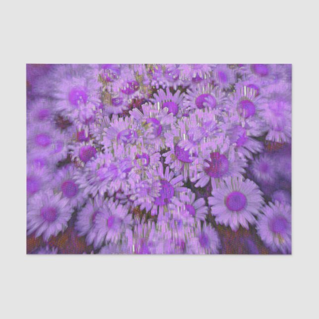 Daisy Lila Boho Hippie Vintag Retro Blumenmuseum Seidenpapier (Vorderseite)