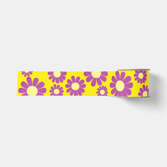 Daisy Lila Yellow Ripsband (Vorderseite)