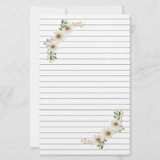 Daisy Lined Stationery Briefpapier