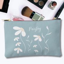Daisy Makeup Pouch - Botanische Grüntasche