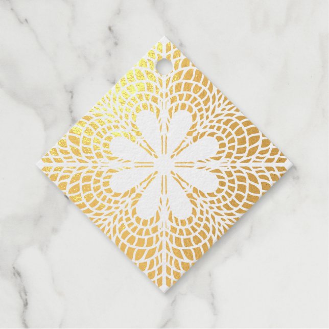 Daisy Mandala Geschenkanhänger (Vorderseite)