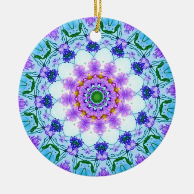 Daisy Mandala Keramik Ornament (Vorne)