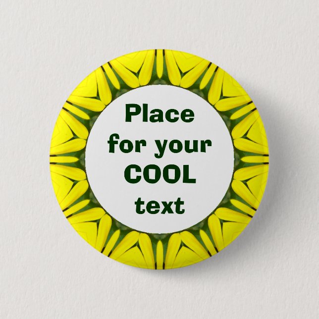 Daisy Mandala Template 06 Button (Vorderseite)