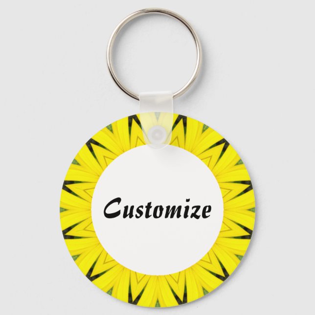 Daisy Mandala Template 11 Schlüsselanhänger (Vorderseite)