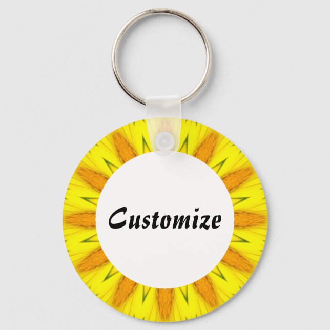 Daisy Mandala Template 14 Schlüsselanhänger (Vorderseite)