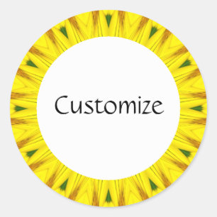 Daisy Mandala Template 16 Runder Aufkleber
