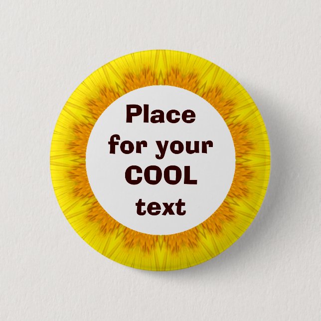 Daisy Mandala Template 17 Button (Vorderseite)