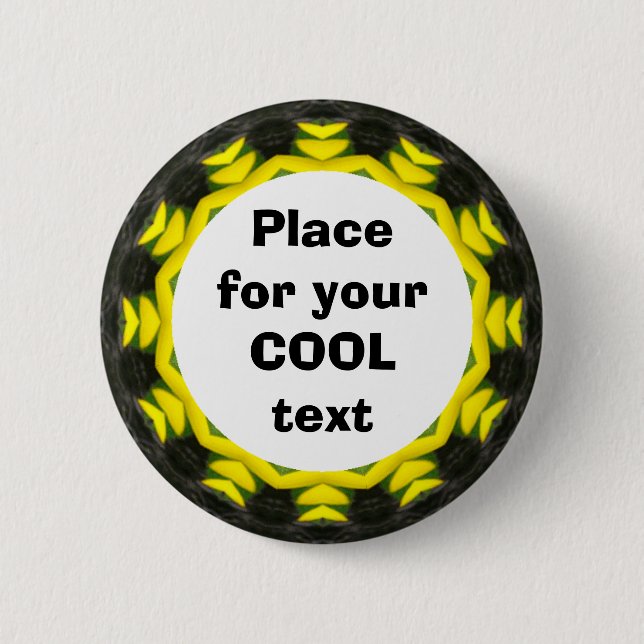 Daisy Mandala Template 19 Button (Vorderseite)
