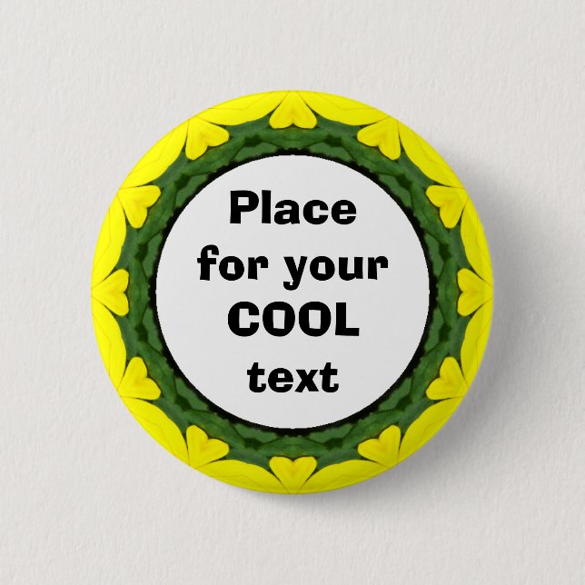Daisy Mandala Template 22 Button (Vorderseite)