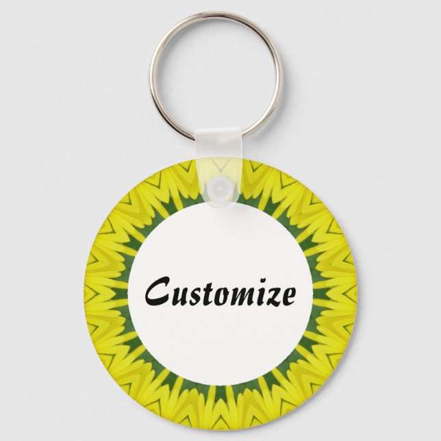 Daisy Mandala Template 34 Schlüsselanhänger (Vorderseite)