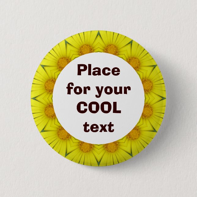 Daisy Mandala Template 36 Button (Vorderseite)