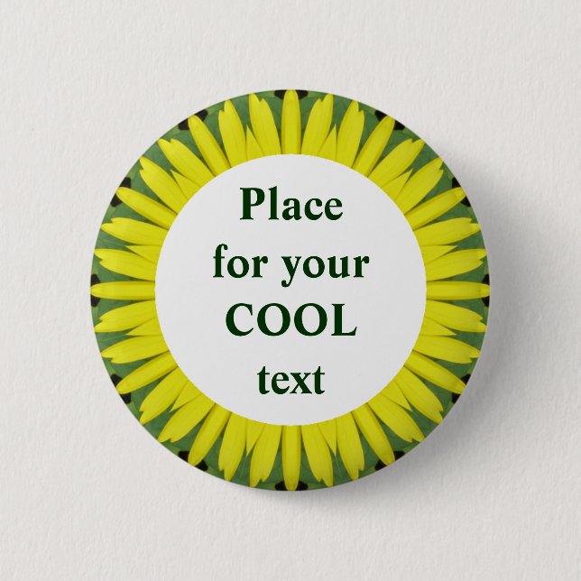 Daisy Mandala Template 40 Button (Vorderseite)