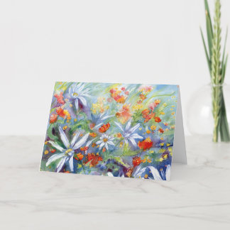 Daisy Meadow Blank Notecard Dankeskarte