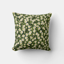 Daisy Meadow Polyester Throw Pillow Kissen