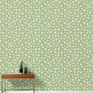 Daisy Meadows Sage Green Tapete