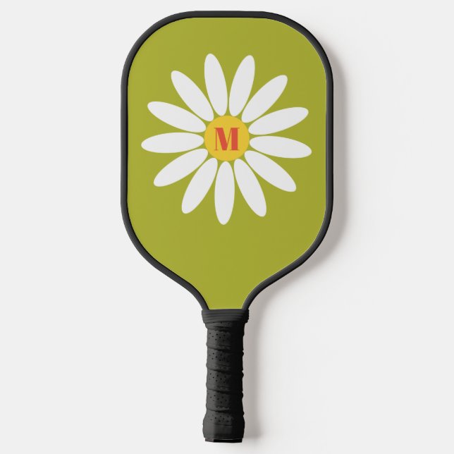 Daisy mit anfänglichem Kalkgrün Pickleball Schläger (Rückseite)
