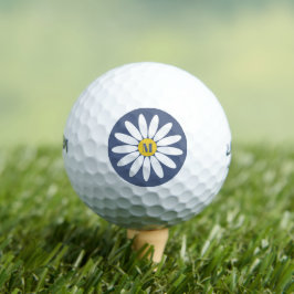 Daisy mit Initial Blue Golfball