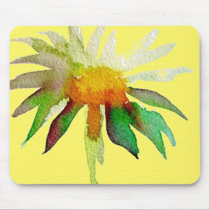 Daisy Moderne Blume in Gelb Mousepad