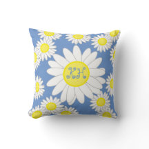 Daisy Monogram Blue White und Yellow