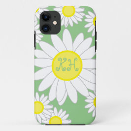 Daisy Monogram Green White und Gelb Case-Mate iPhone Hülle