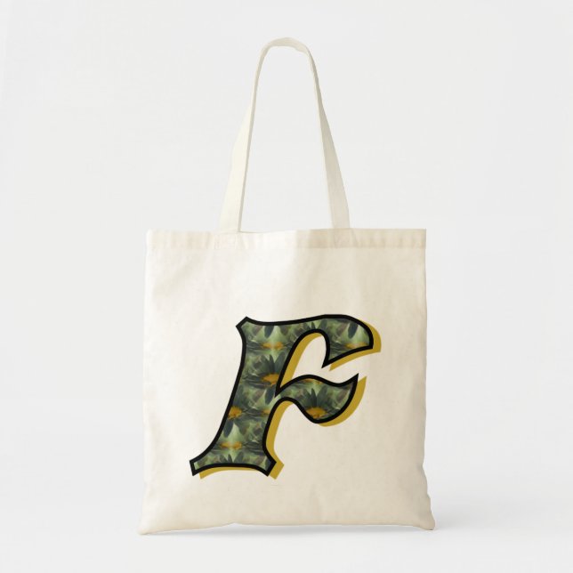 Daisy Monogram Initial F Tragetasche (Vorne)