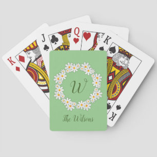 Daisy Monogram Playing Cards mit Daisies Spielkarten