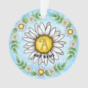 Daisy-Monogramm Ornament