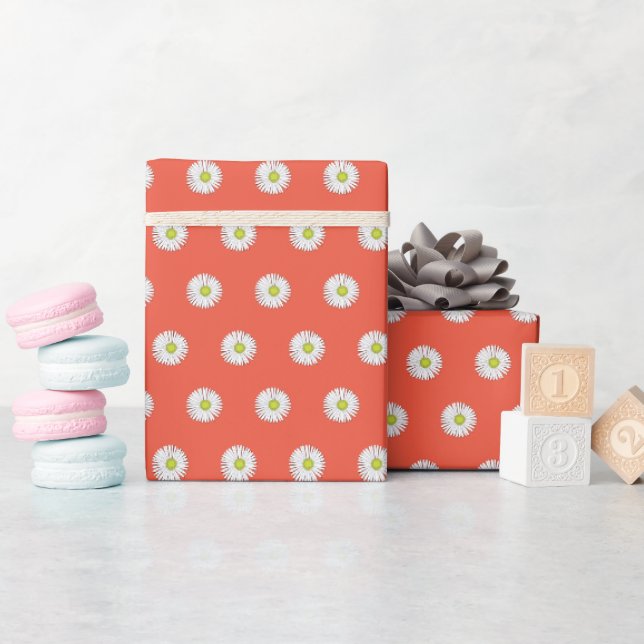 Daisy-Muster Geschenkpapier (Babyparty)