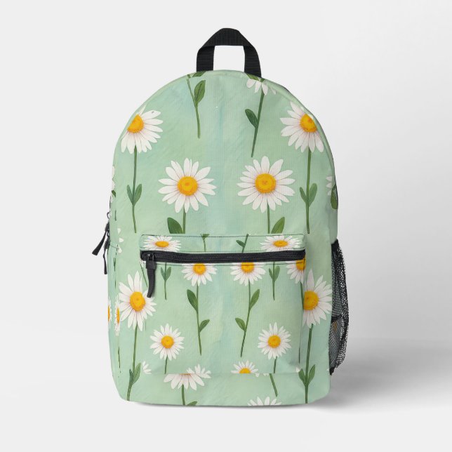 Daisy Muster schöne Aquarellmalerei einzigartig Bedruckter Rucksack (Vorderseite)