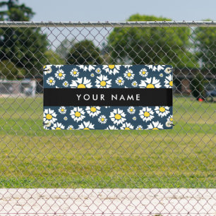 Daisy Muster, White Daisies, Ihr Name Banner