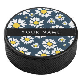 Daisy Muster, White Daisies, Ihr Name Eishockey Puck