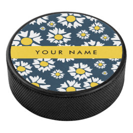 Daisy Muster, White Daisies, Ihr Name Eishockey Puck