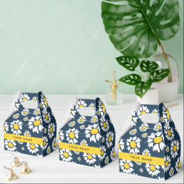 Daisy Muster, White Daisies, Ihr Name Geschenkschachtel