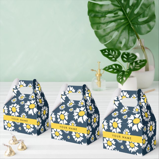 Daisy Muster, White Daisies, Ihr Name Geschenkschachtel (Zahlreiche)