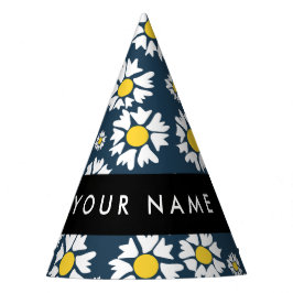 Daisy Muster, White Daisies, Ihr Name Partyhütchen