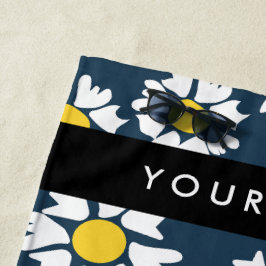 Daisy Muster, White Daisies, Ihr Name Strandtuch