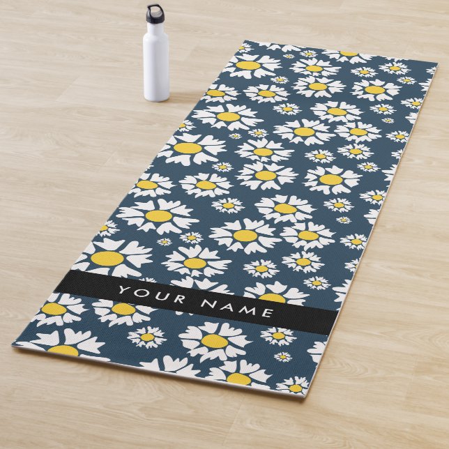 Daisy Muster, White Daisies, Ihr Name Yogamatte (Beispiel)