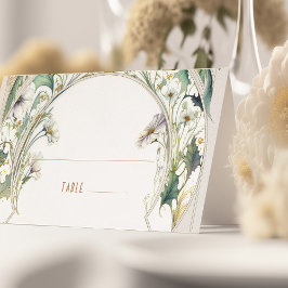 Daisy Name Cards Hochzeitstisch Vintag Art Nouveau