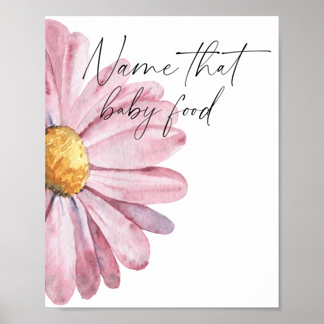 Daisy - Name für Babynahrung Poster (Vorne)